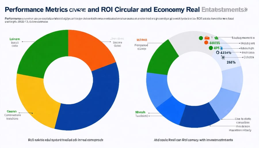 Graph comparing financial performance metrics of circular economy versus traditional real estate investments
