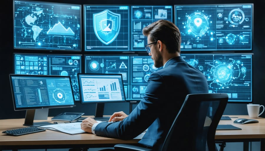 Investment professional managing digital and physical asset security