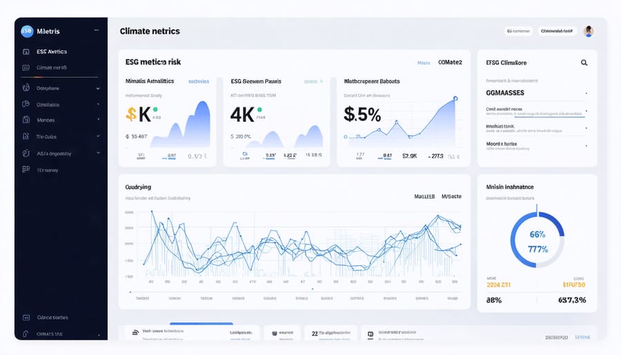 Interactive dashboard displaying environmental performance metrics and risk assessment data