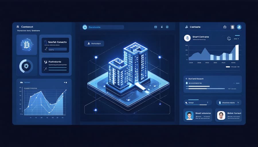 Next-generation cryptocurrency and real estate trading platform interface