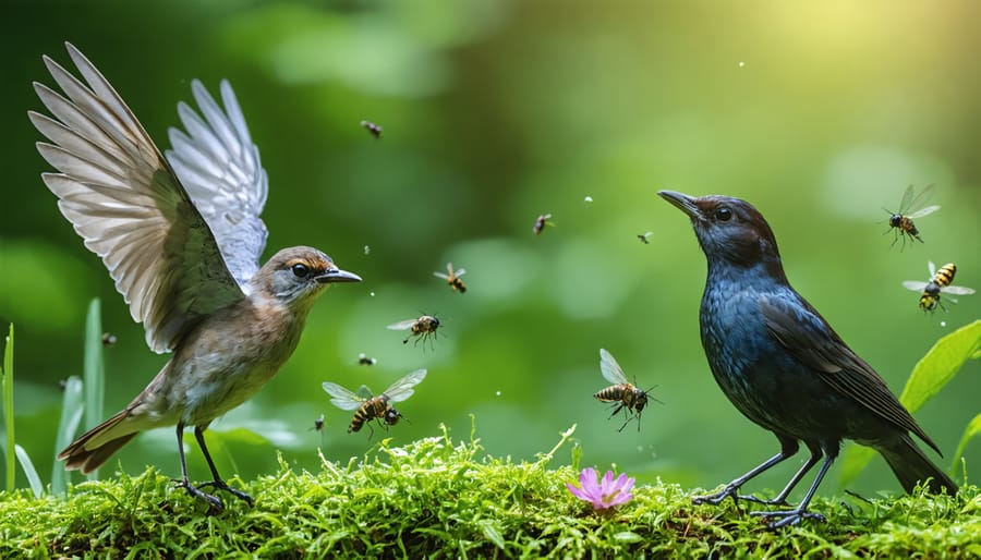 Diverse ecosystem demonstrating natural pest control with native species