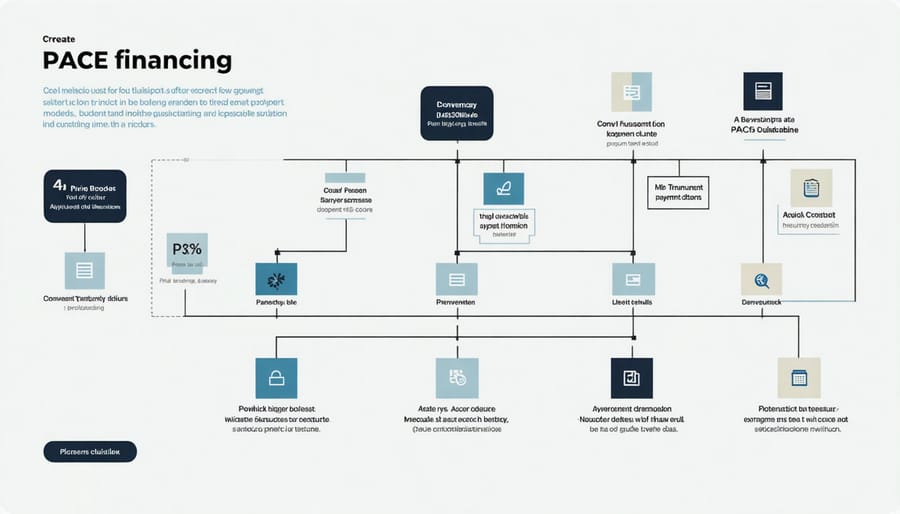 Visual diagram illustrating how PACE financing works with property tax assessments