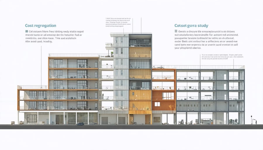 Detailed building component breakdown for depreciation and cost segregation analysis