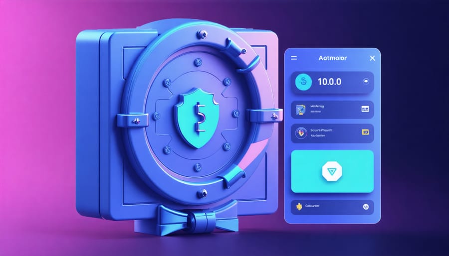 Digital vault interface showing organized crypto assets and estate documents