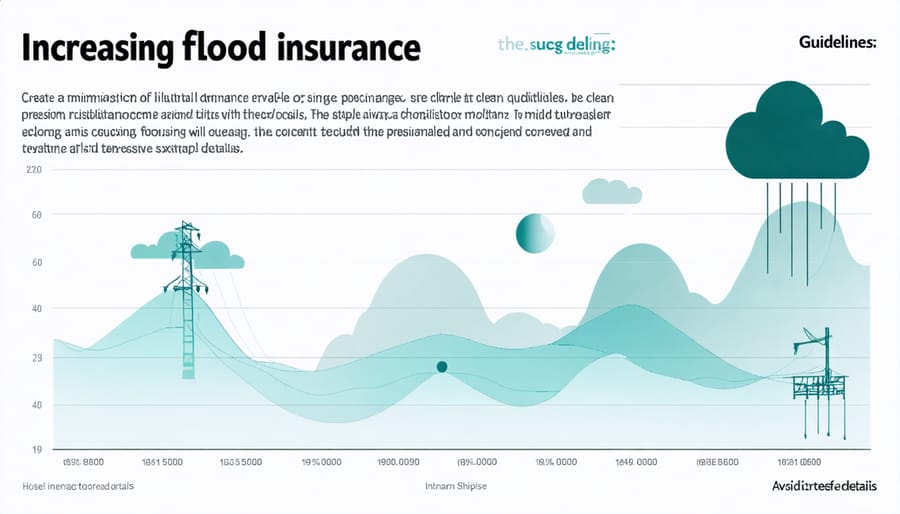 Graph displaying rising flood insurance costs from 2013 to 2023