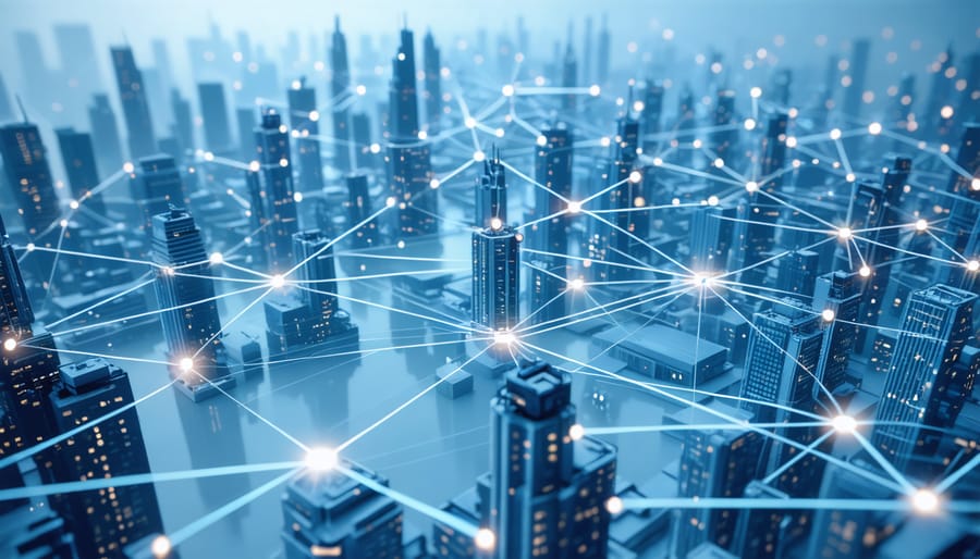 Visual representation of cyber threats targeting smart building systems and property networks