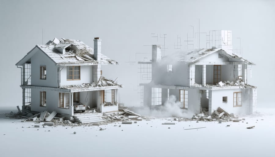 Digital representation of AI processing insurance claim documents with floating data points