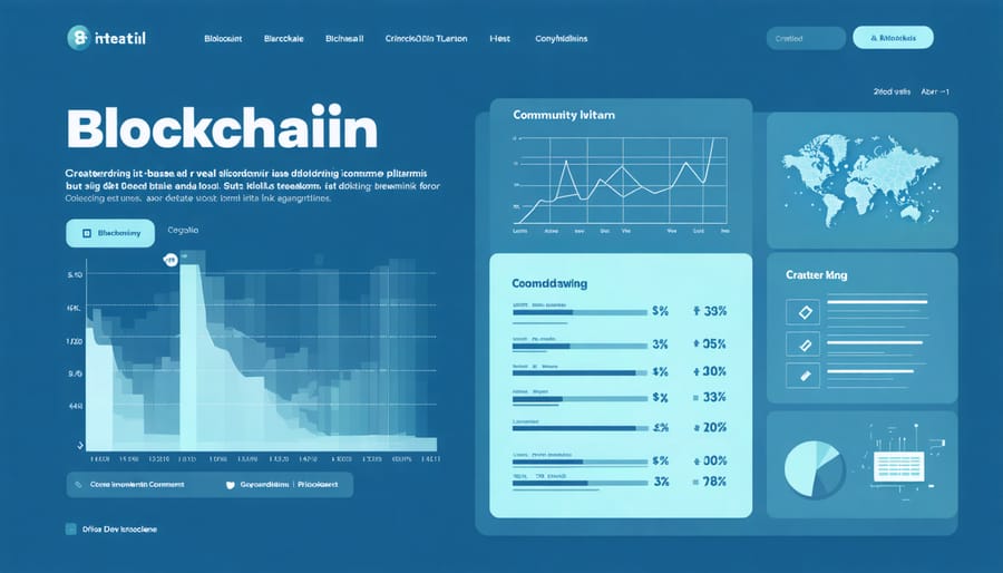 Interactive dashboard of a community real estate investment platform