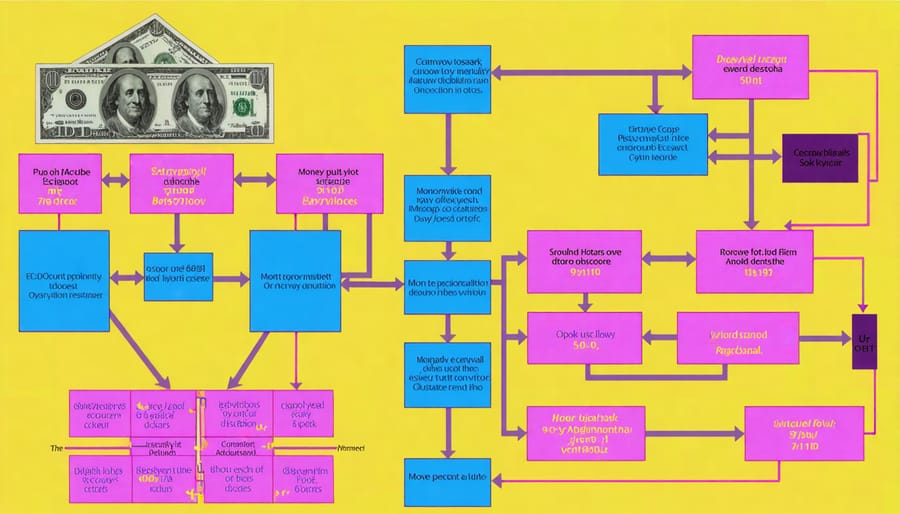 Diagram showing how escrow accounts manage mortgage payments, taxes, and insurance premiums
