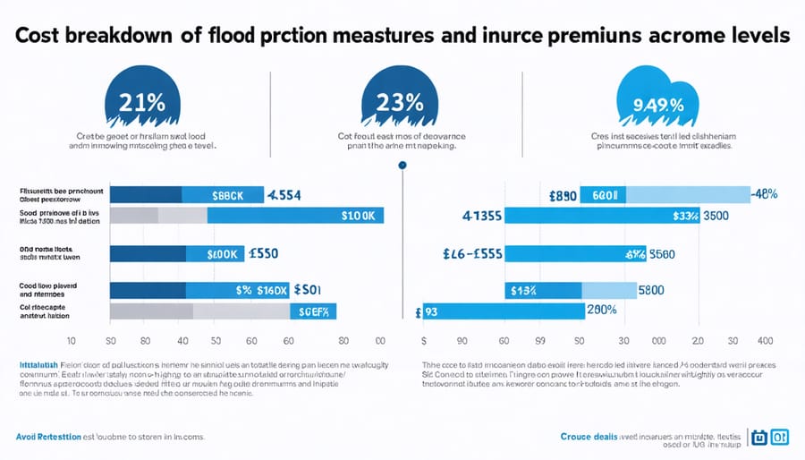 Data visualization showing how flood protection costs affect different income groups