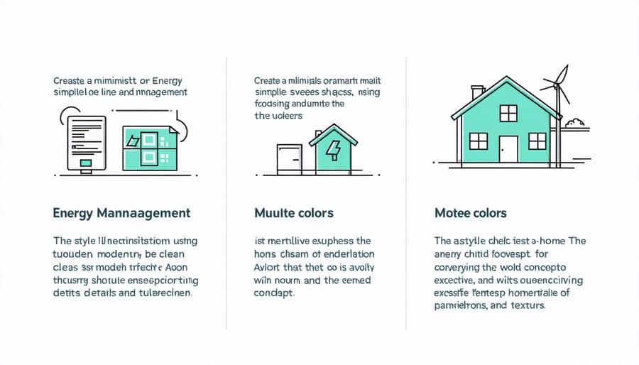 Digital interface displaying home energy consumption metrics and controls