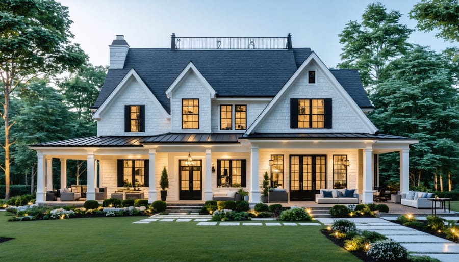 Well-maintained suburban home exterior showing various maintenance elements