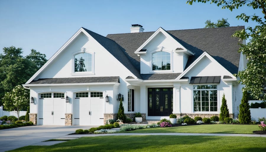Family reviewing insurance documents and secure digital portal on tablet in their living room