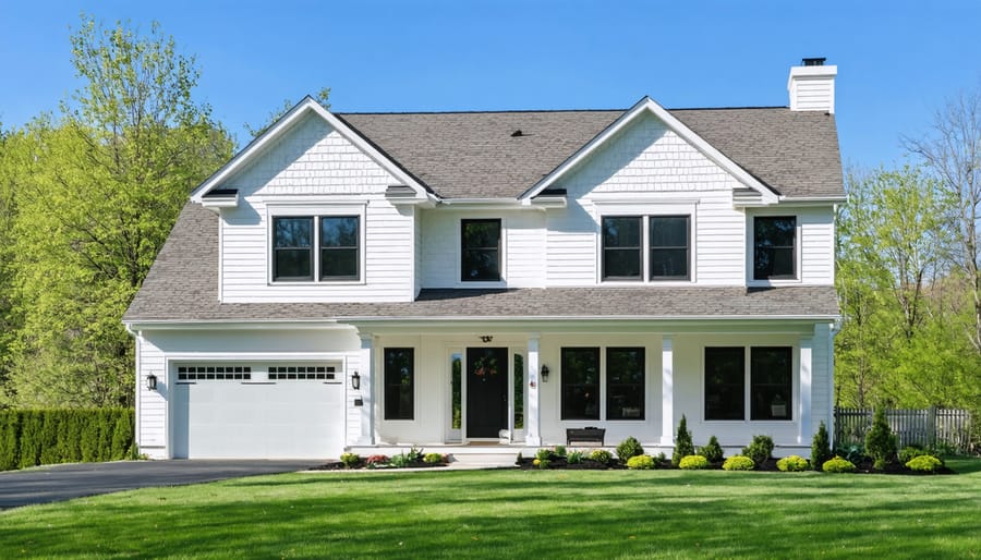 Young couple reviewing home expenses and bills at kitchen table with concerned expressions