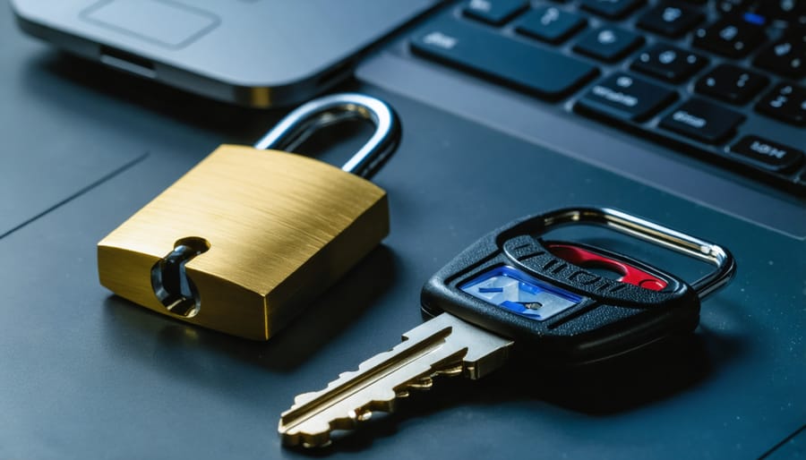 Hardware security key and smartphone with authentication app for protecting digital assets