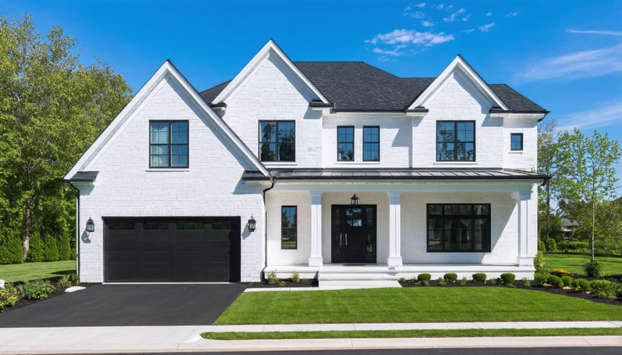 Homeowner and insurance agent reviewing policy documents after home renovation