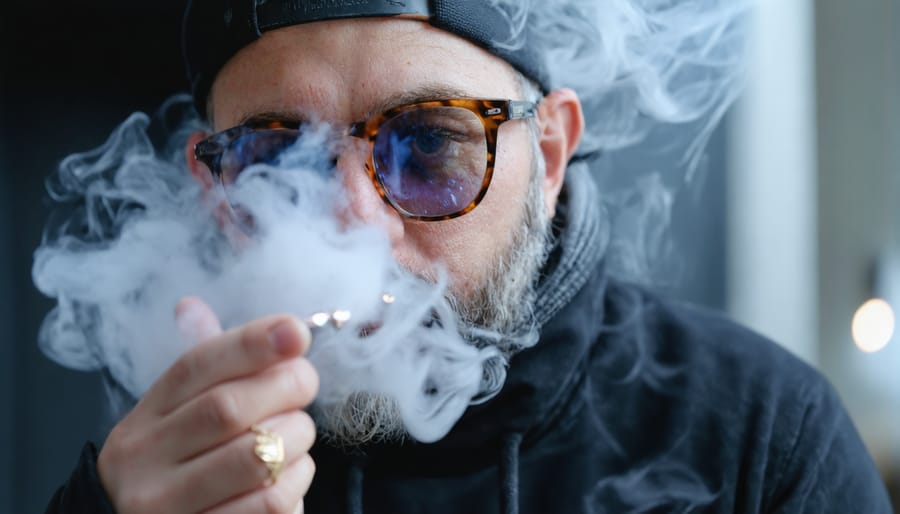 Business owner experiencing frustration with payment processing rejection at desk