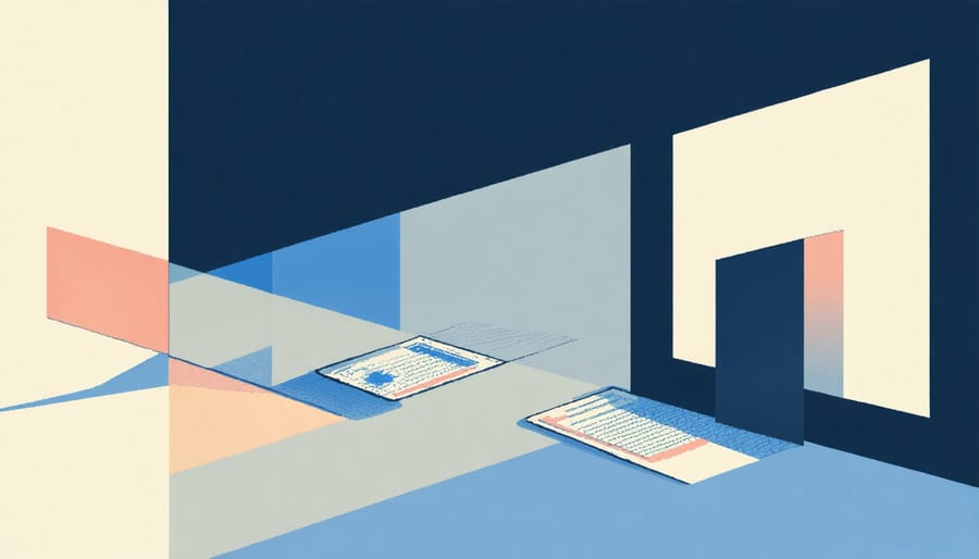 Hands typing on laptop with digital security icons representing virtual property protection