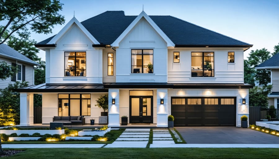 Sold sign in front of a modern residential home