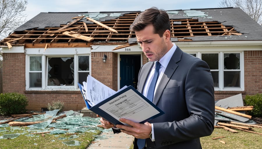 Multi-family rental property showing visible exterior damage and maintenance issues