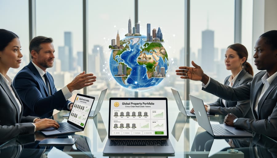 Modern high-rise buildings and traditional townhouses representing diverse real estate investment portfolio