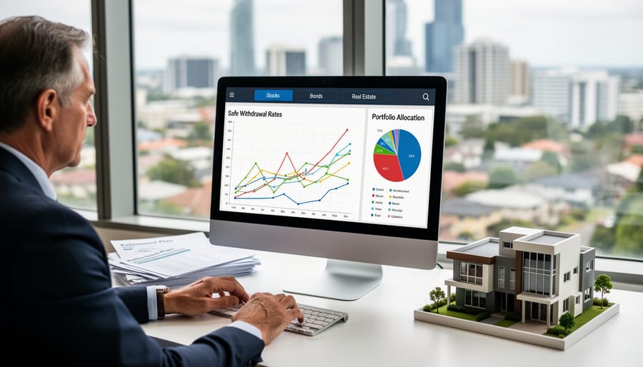 Financial planning documents with house keys and calculator showing real estate investment considerations
