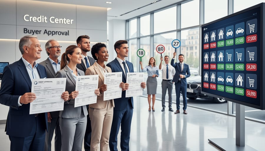 Aerial view of suburban residential neighborhood showing housing market activity