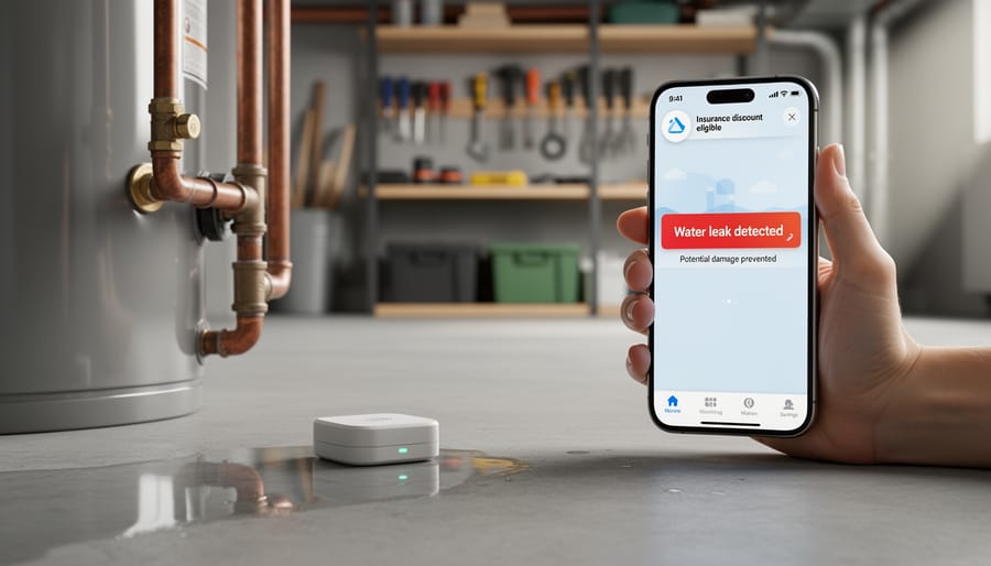 Insurance professional inspecting climate-resilient roofing materials on residential property