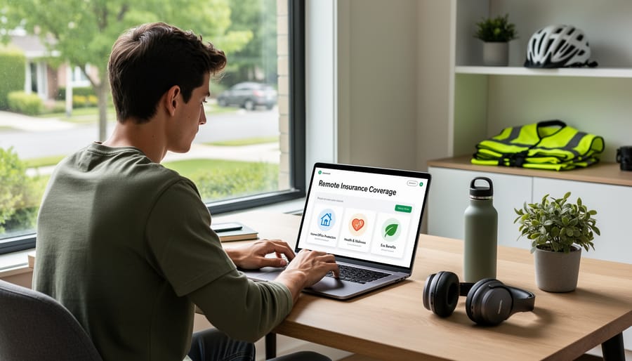 Professional working from home at organized desk with natural lighting and plants