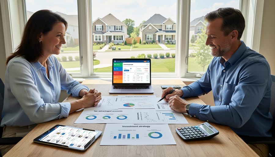 House model with financial documents and calculator representing property ownership planning