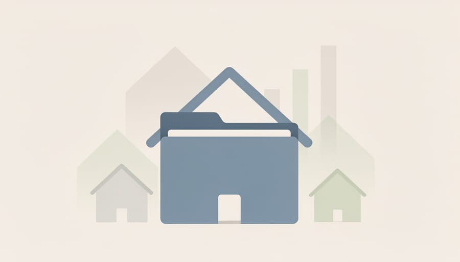 Homeowner holding a house-shaped insurance policy folder near a bright window